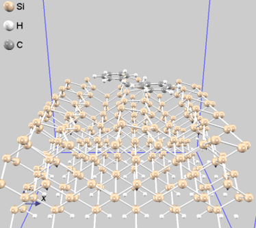Siの電子状態の計算｜Si(100)上のスチルベン